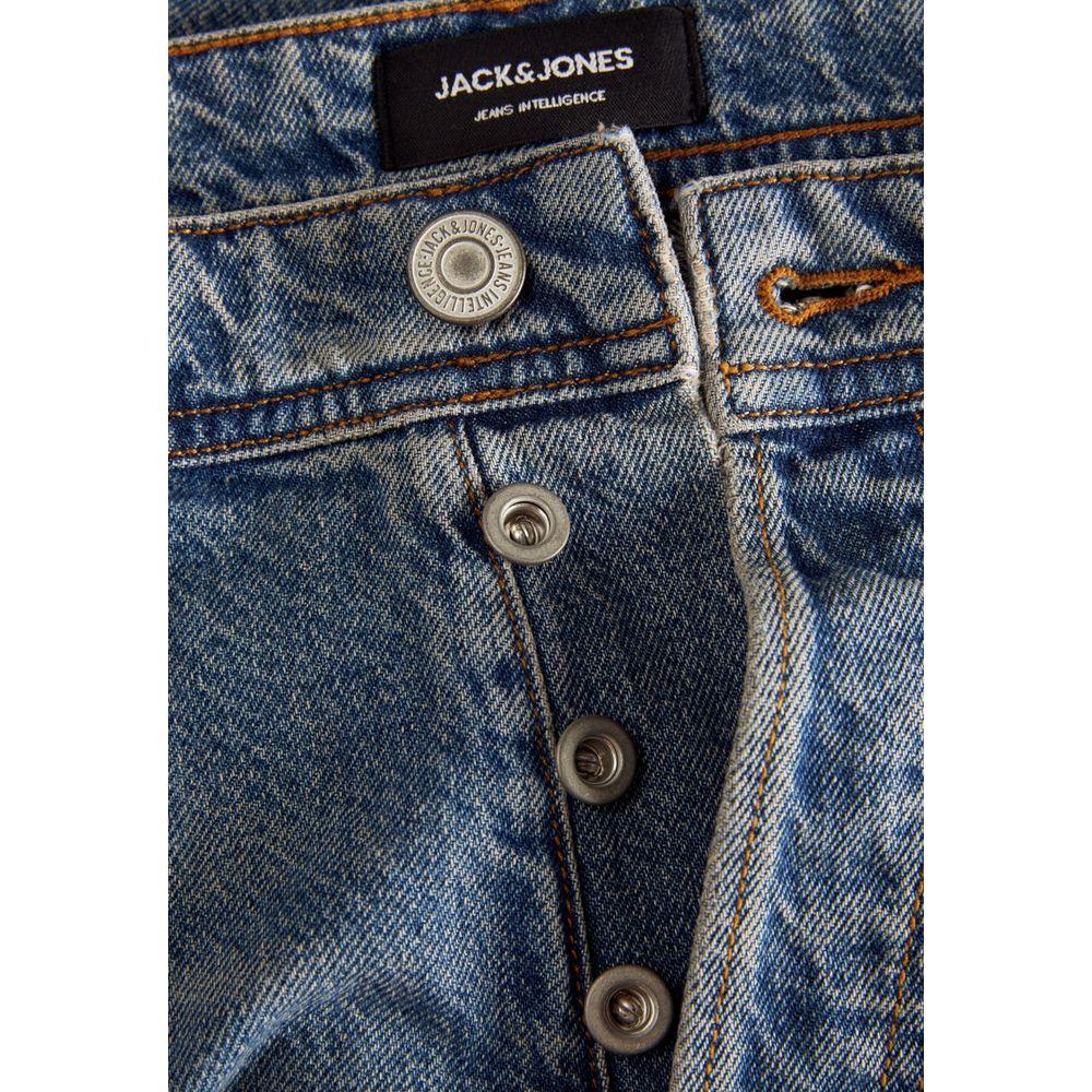 Jack Jones Blue Cotton Relaxed Fit Jeans - Zeiniez
