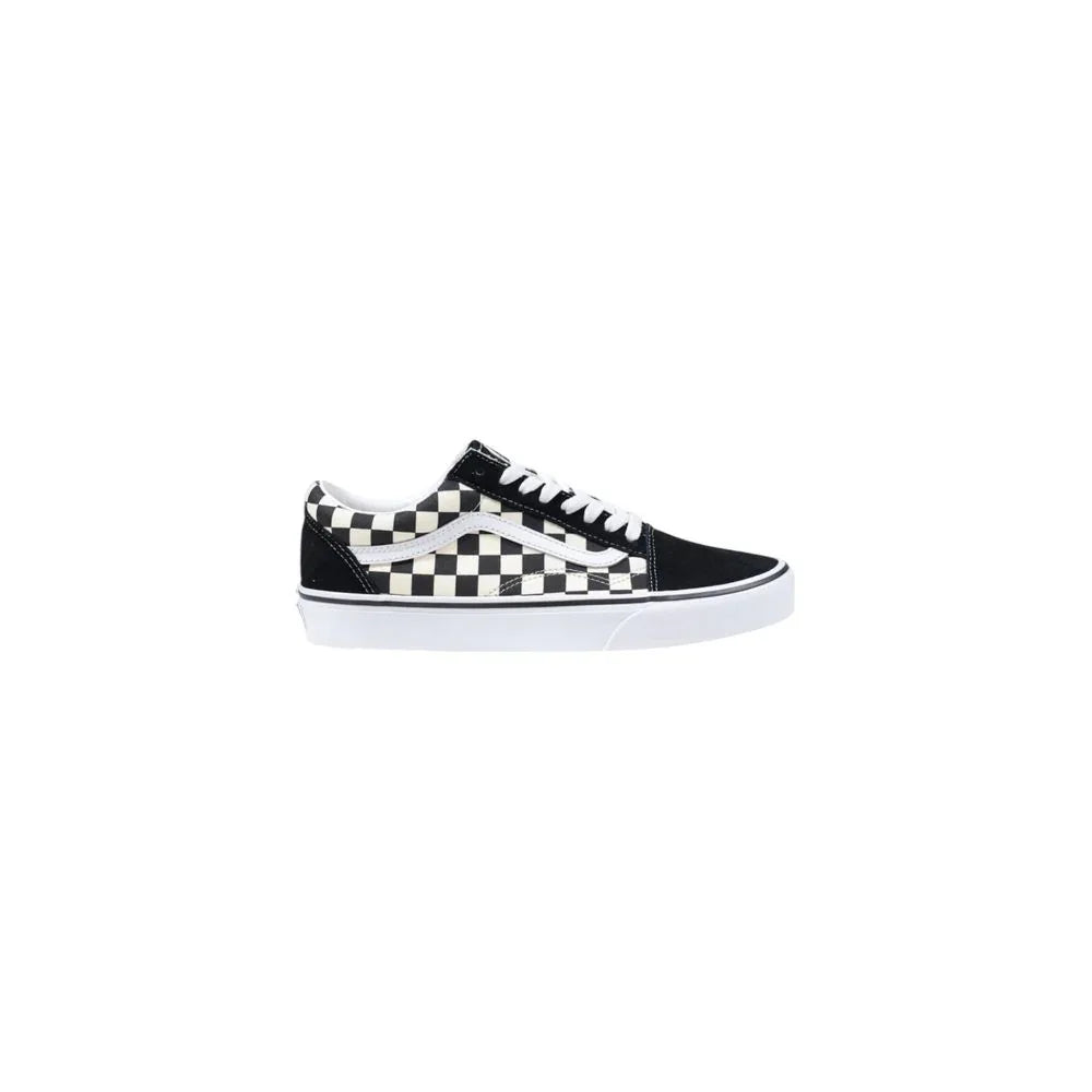 Vans Black And White Fabric Low Top Sneakers - Zeiniez