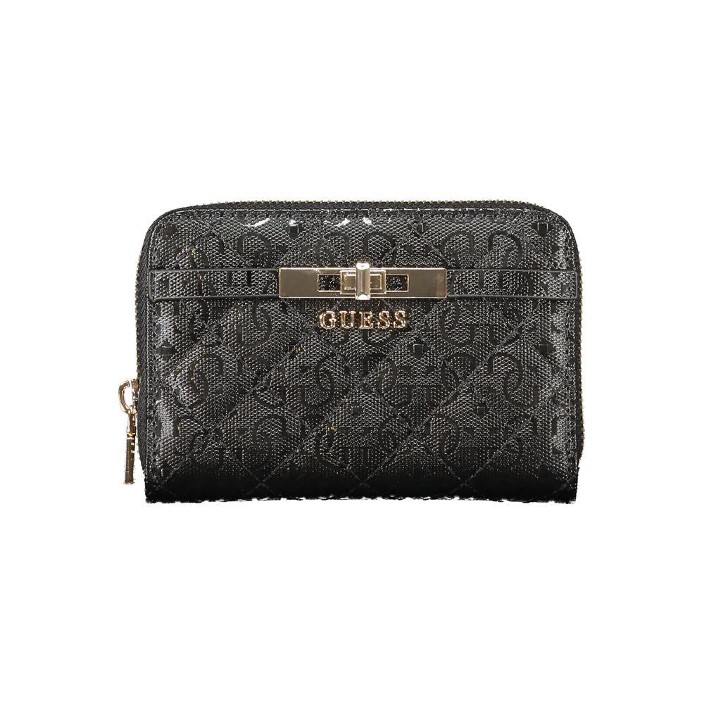Guess Jeans Black Polyurethane Women Wallet - Zeiniez