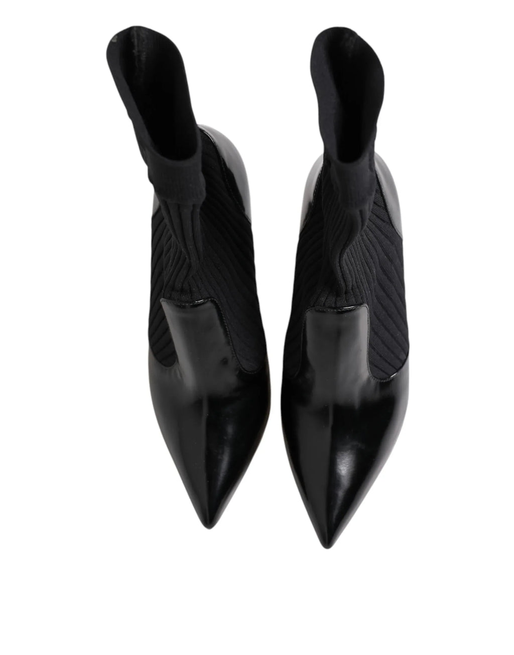 Dolce & Gabbana Black Stretch Stilettos Booties Socks Shoes - Zeiniez