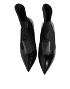 Dolce & Gabbana Black Stretch Stilettos Booties Socks Shoes - Zeiniez