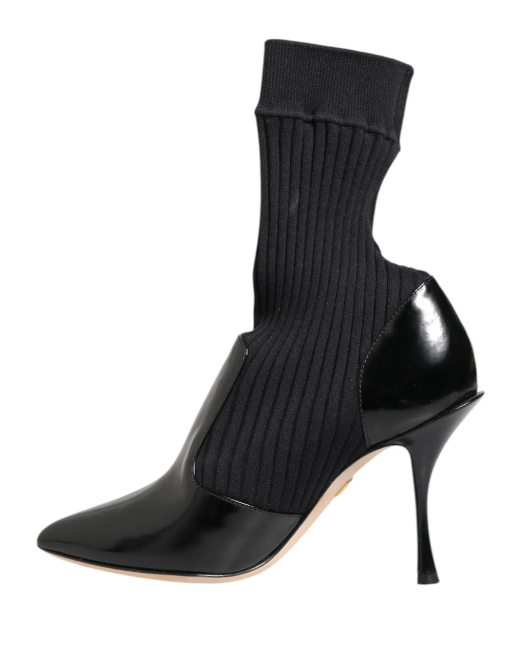 Dolce & Gabbana Black Stretch Stilettos Booties Socks Shoes - Zeiniez