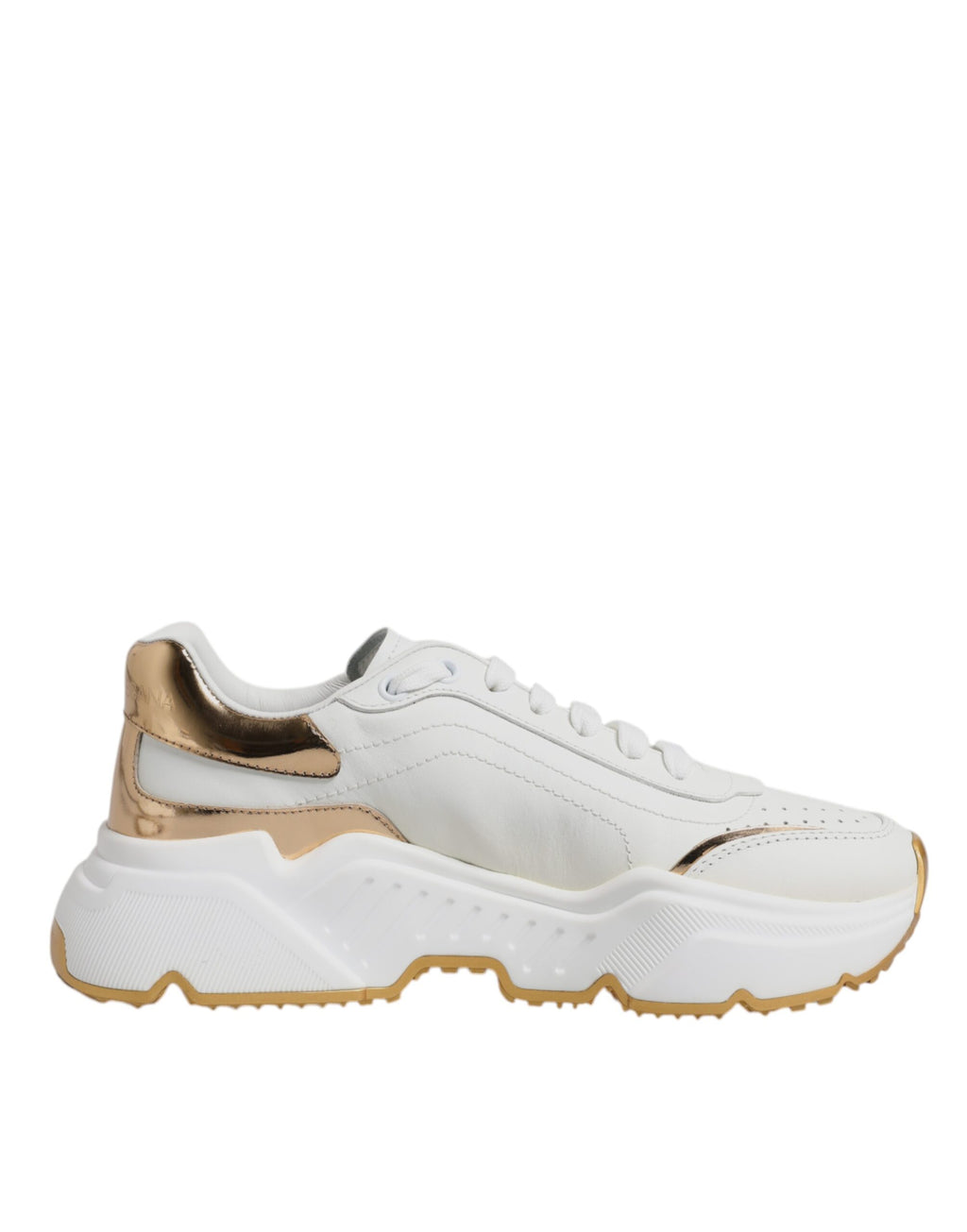 Dolce & Gabbana White Gold Daymaster Low Top Sneakers Shoes - Zeiniez