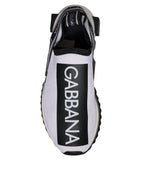 Dolce & Gabbana Black White Slip On Sorrento Sneakers Shoes - Zeiniez