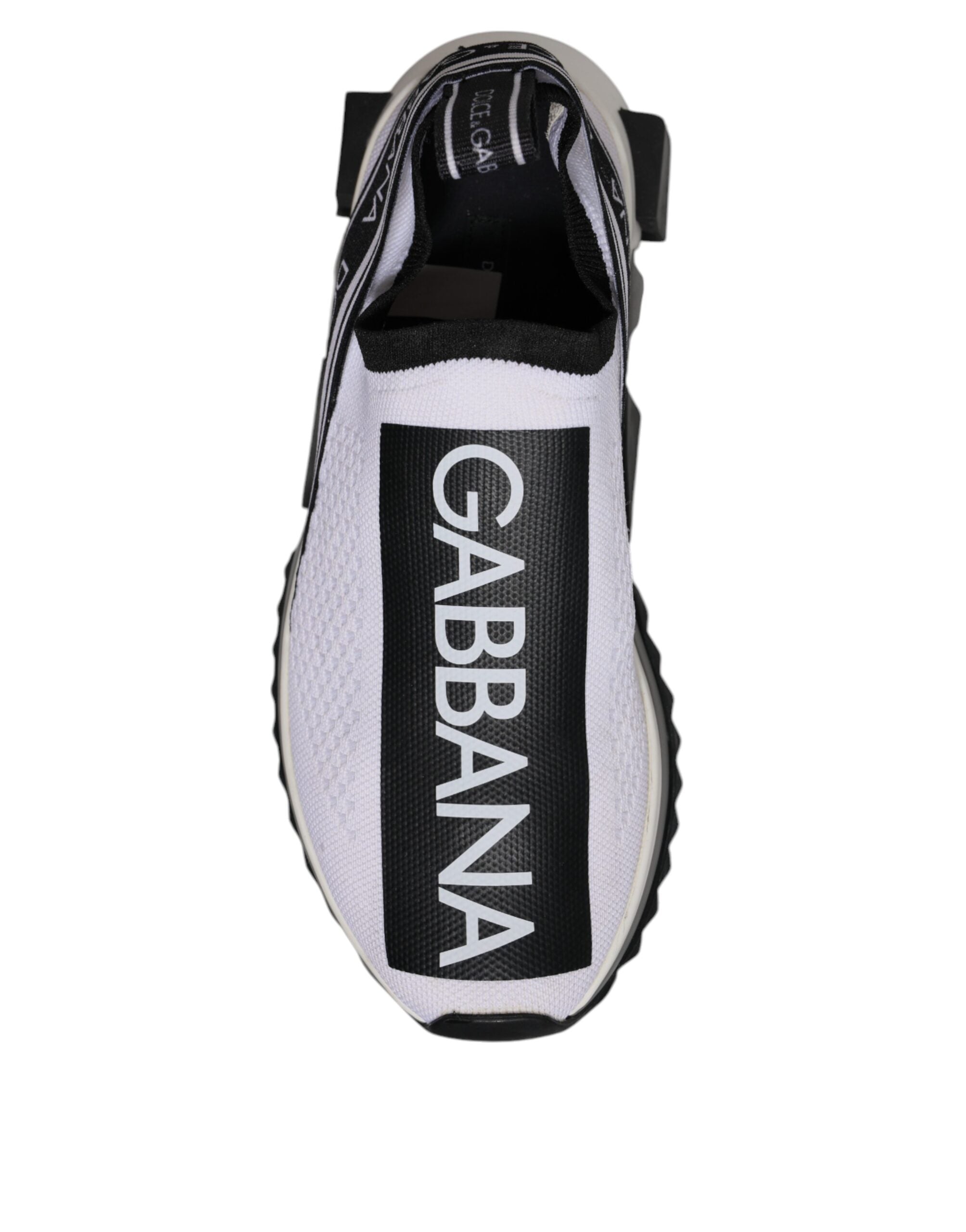 Dolce & Gabbana Black White Slip On Sorrento Sneakers Shoes - Zeiniez