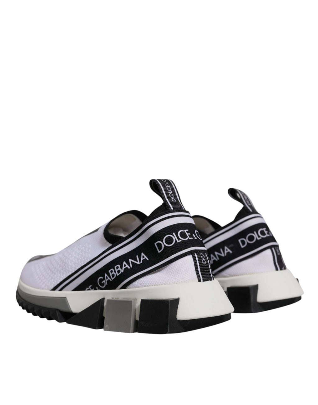 Dolce & Gabbana Black White Slip On Sorrento Sneakers Shoes - Zeiniez