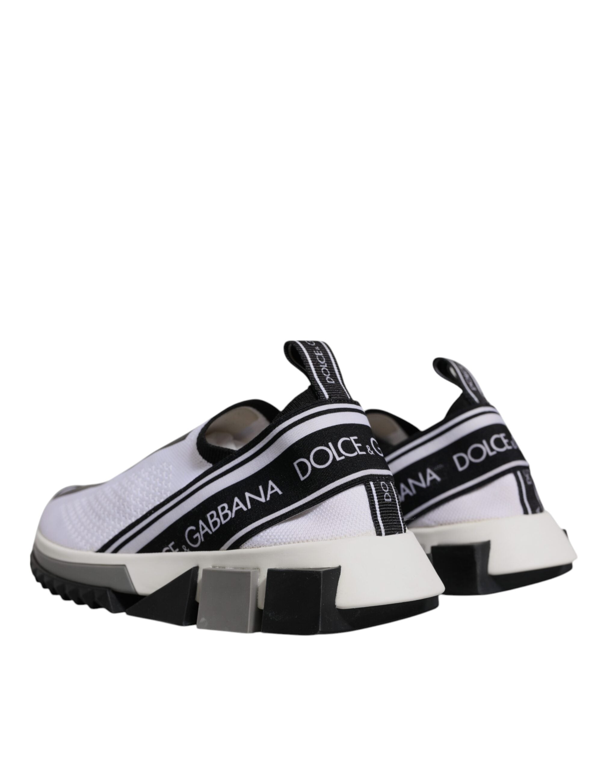 Dolce & Gabbana Black White Slip On Sorrento Sneakers Shoes - Zeiniez