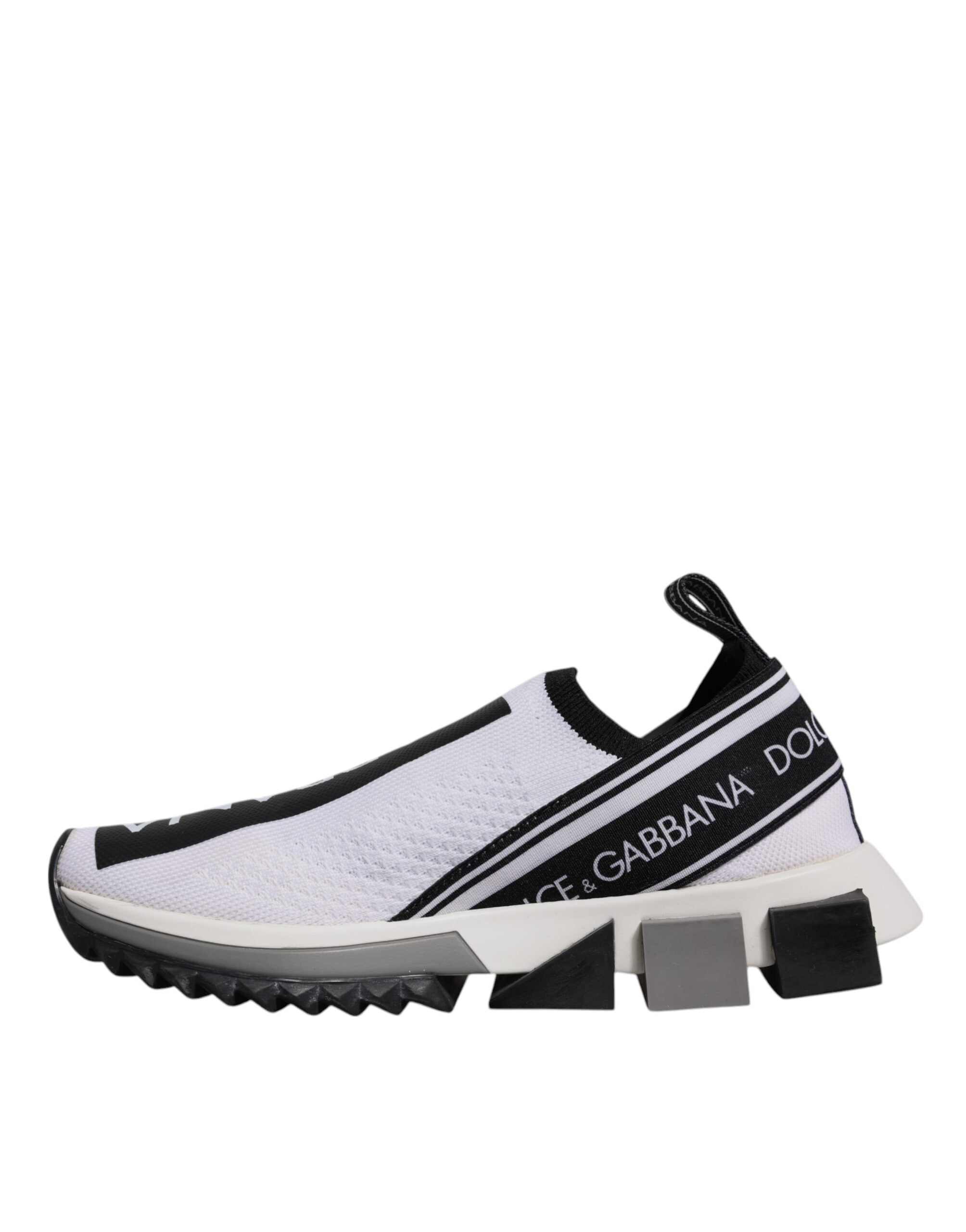 Dolce & Gabbana Black White Slip On Sorrento Sneakers Shoes - Zeiniez