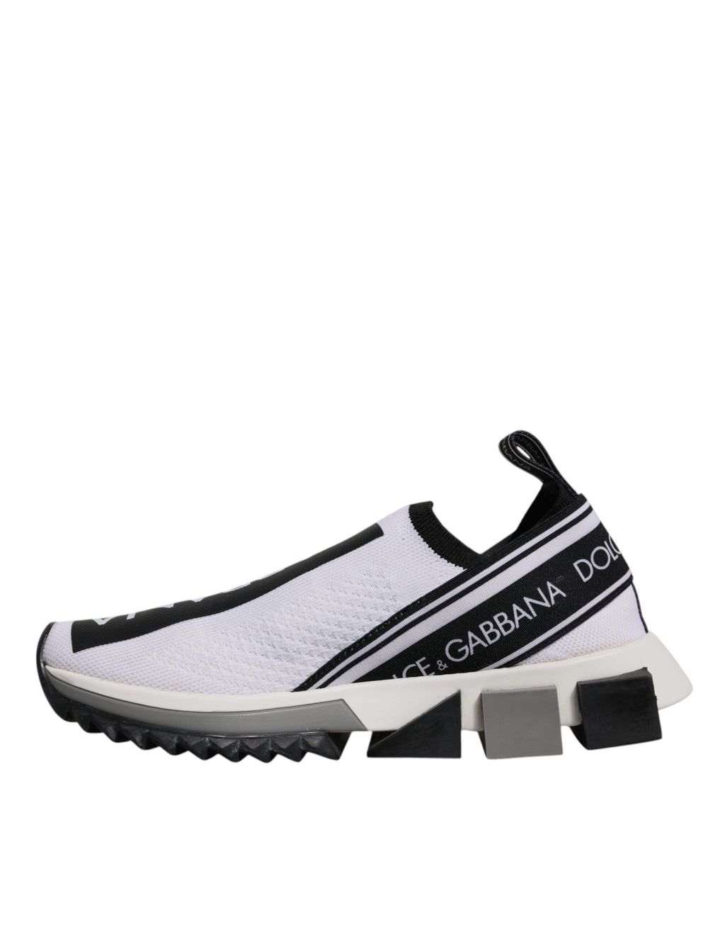 Dolce & Gabbana Black White Slip On Sorrento Sneakers Shoes - Zeiniez