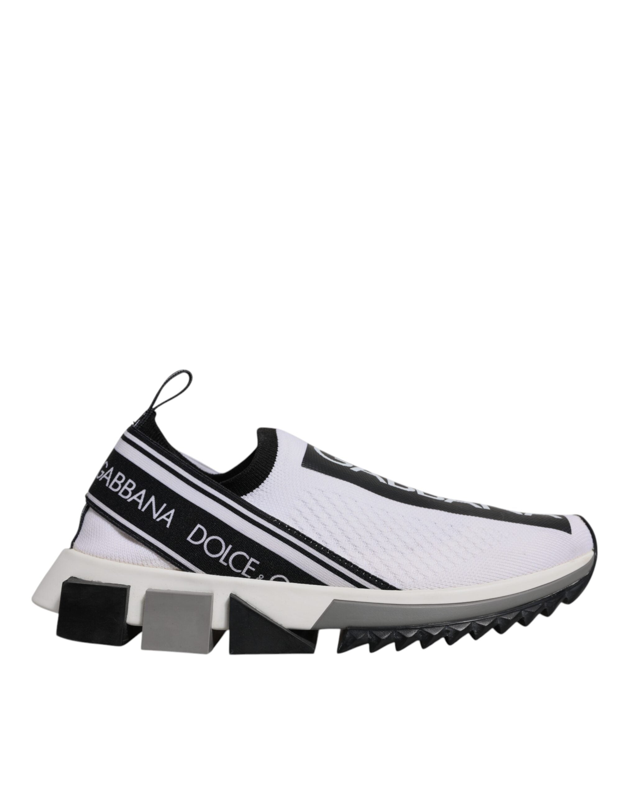 Dolce & Gabbana Black White Slip On Sorrento Sneakers Shoes - Zeiniez