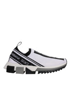 Dolce & Gabbana Black White Slip On Sorrento Sneakers Shoes - Zeiniez