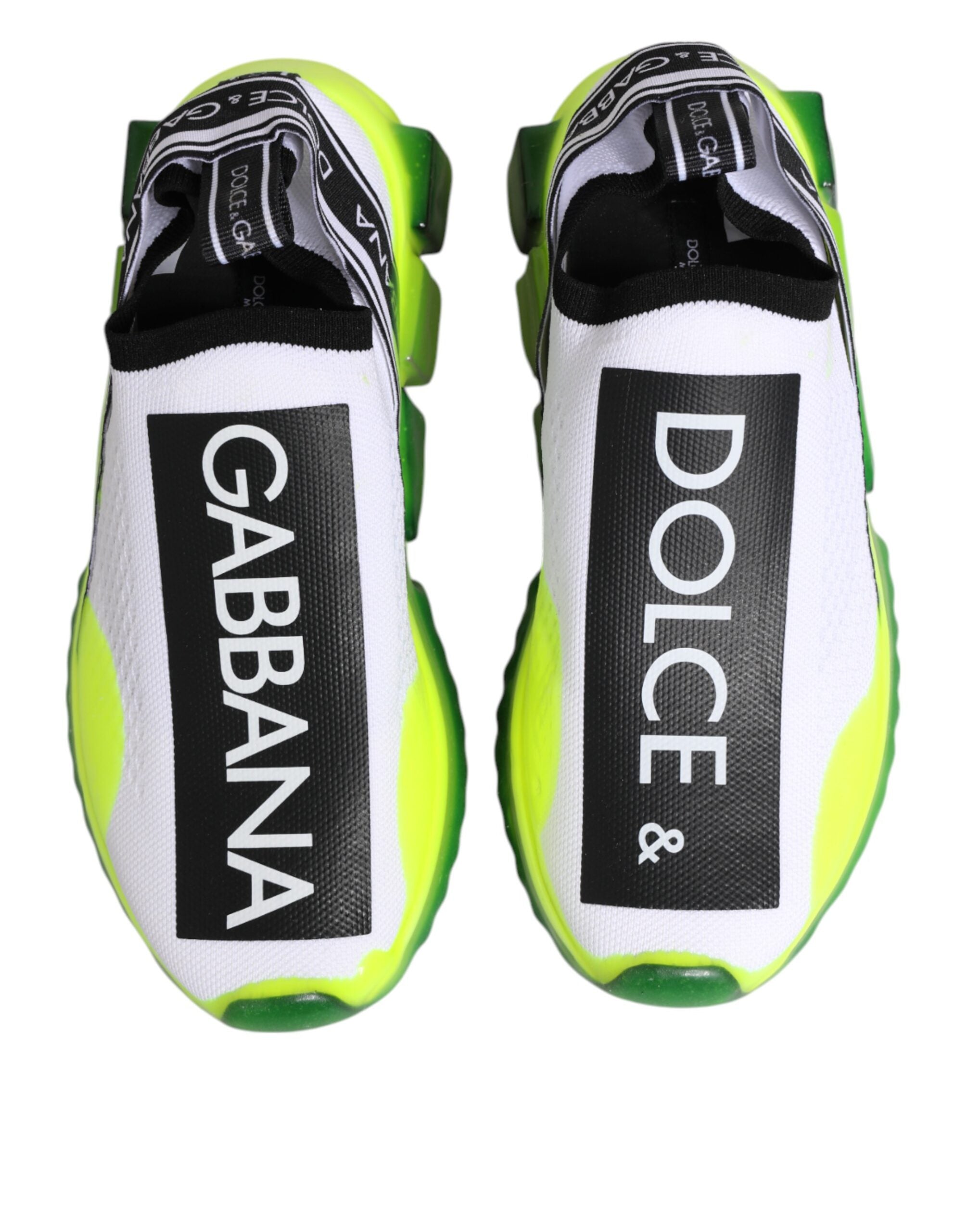 Dolce & Gabbana Black White Slip On Sorrento Sneakers Shoes - Zeiniez