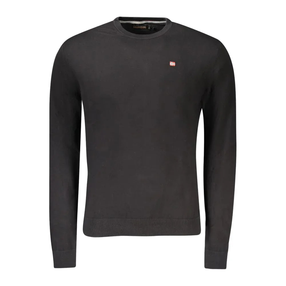Napapijri Black Cotton Men Sweater - Zeiniez