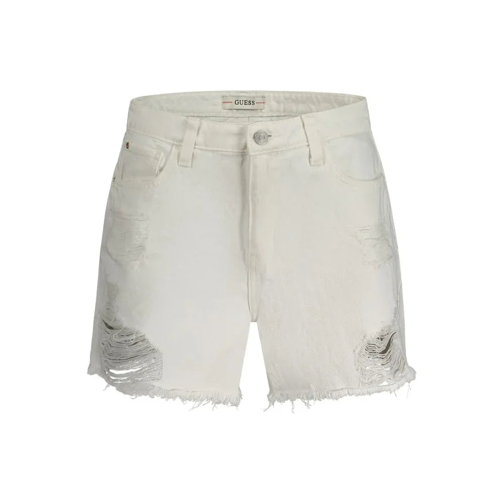 Guess Jeans White Cotton Women's Short - Zeiniez