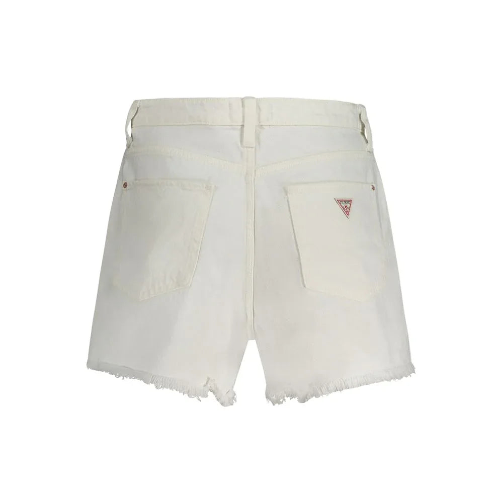 Guess Jeans White Cotton Women's Short - Zeiniez
