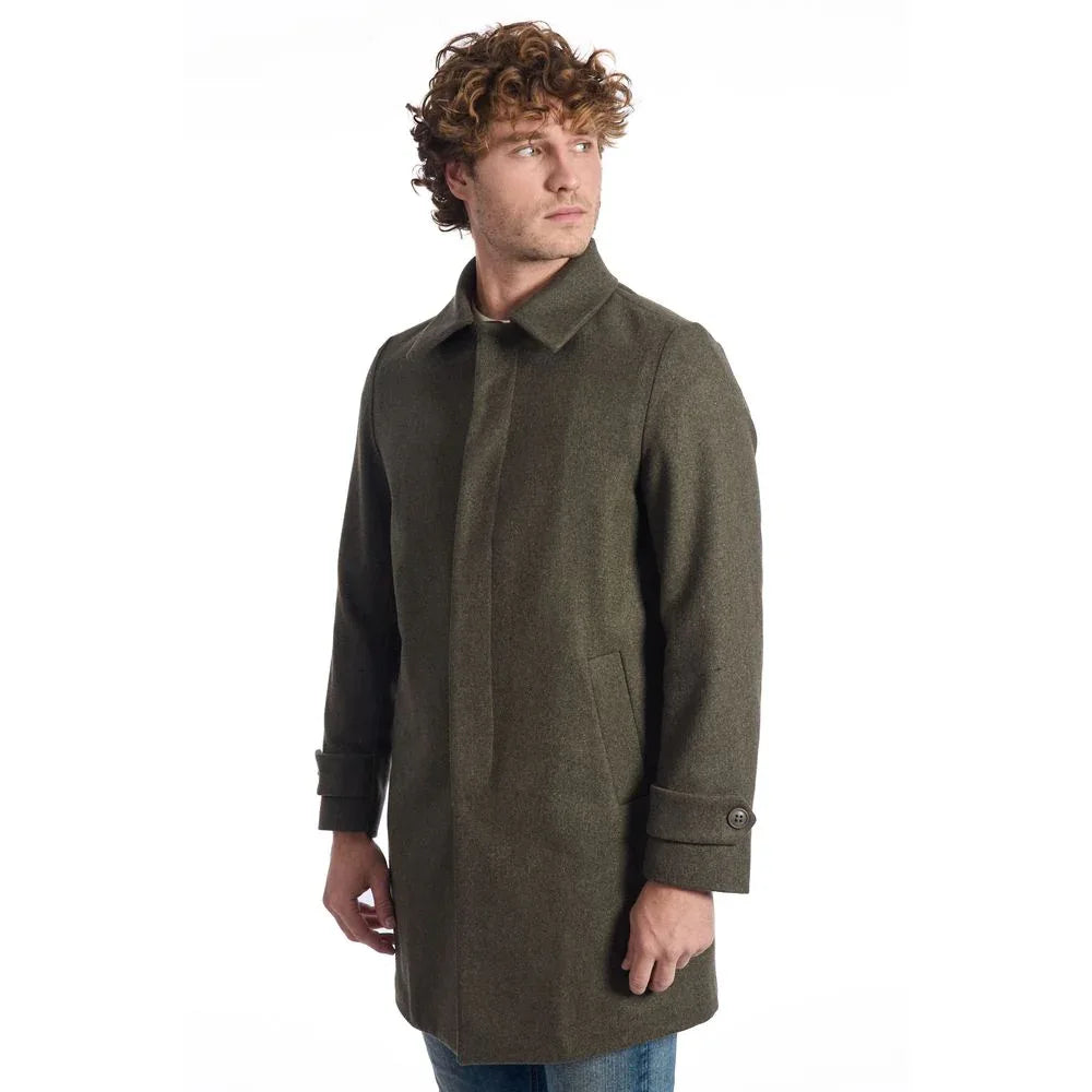 Roberto Pepe Luxury Green Wool Men Jacket - Zeiniez