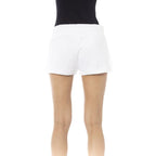 Just Cavalli White Cotton Women's Sweatshorts - Zeiniez