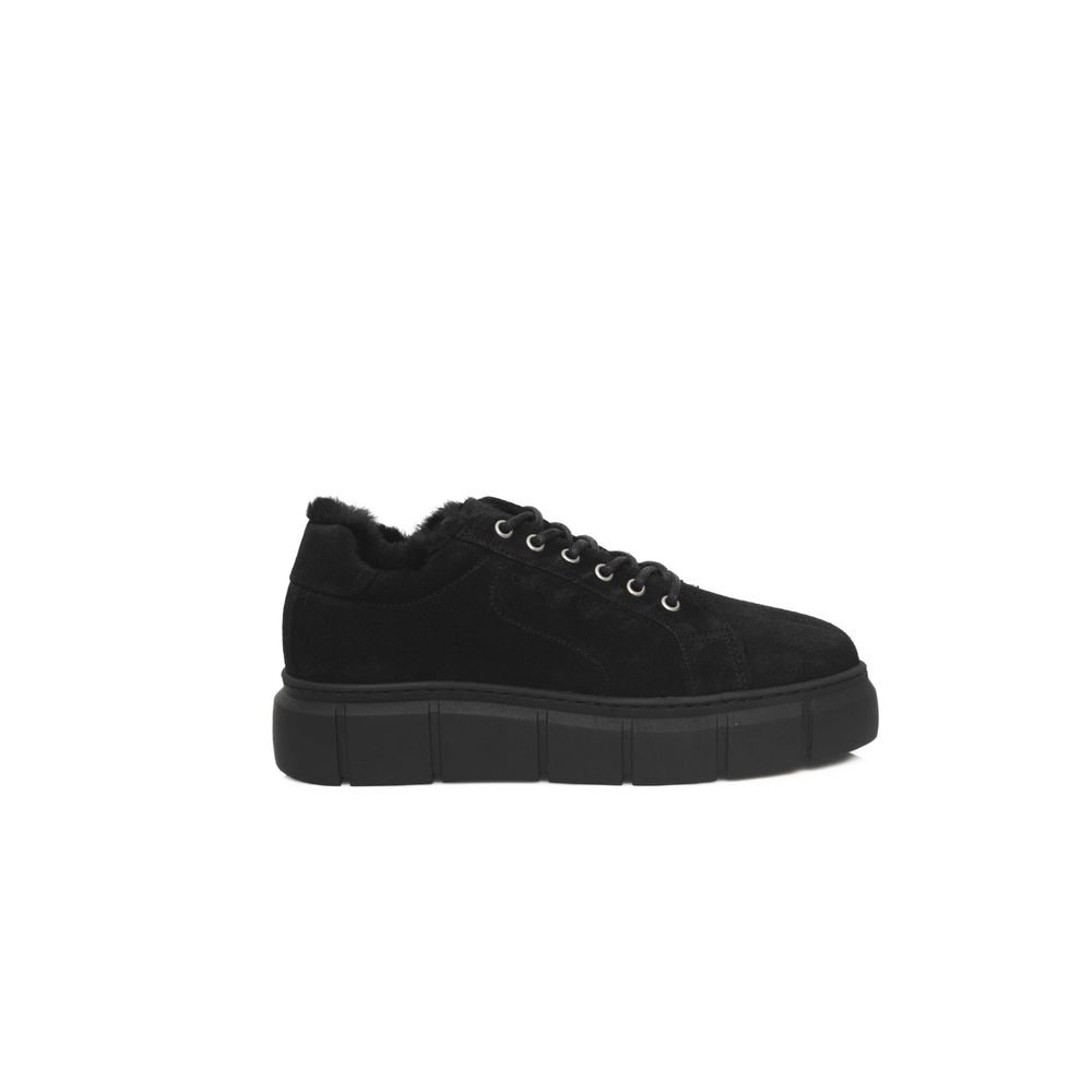 Cerruti 1881 Black Calfskin Women Platform Sneaker - Zeiniez