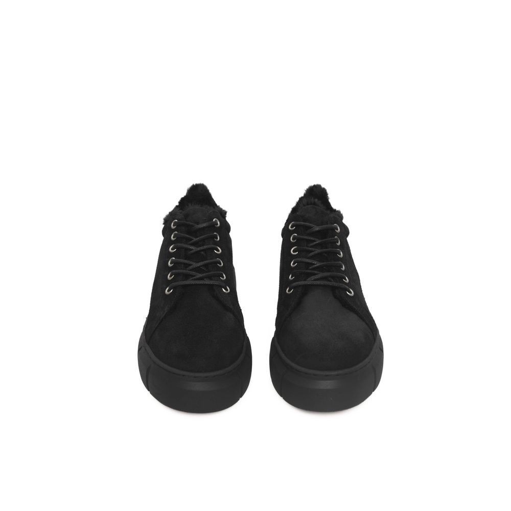Cerruti 1881 Black Calfskin Women Platform Sneaker - Zeiniez