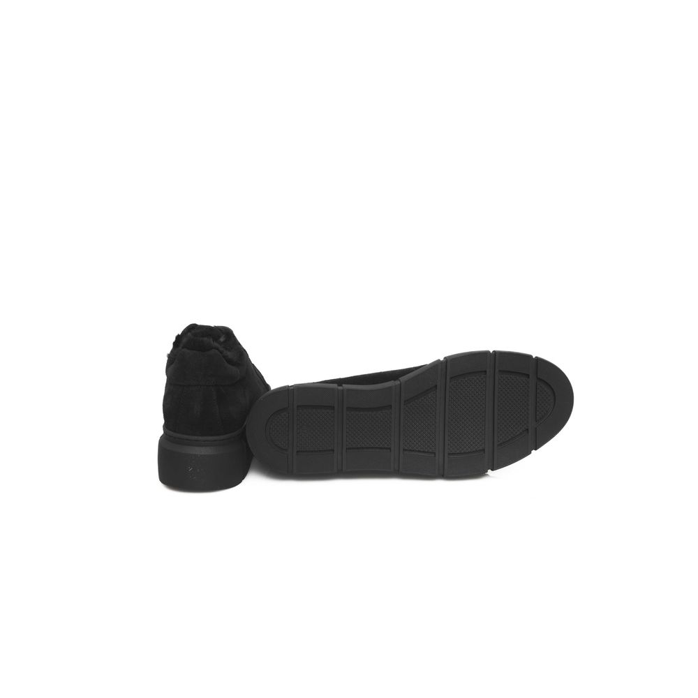 Cerruti 1881 Black Calfskin Women Platform Sneaker - Zeiniez