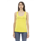 Just Cavalli Yellow Viscose Women Top - Zeiniez