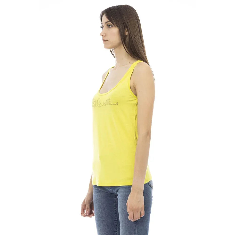 Just Cavalli Yellow Viscose Women Top - Zeiniez
