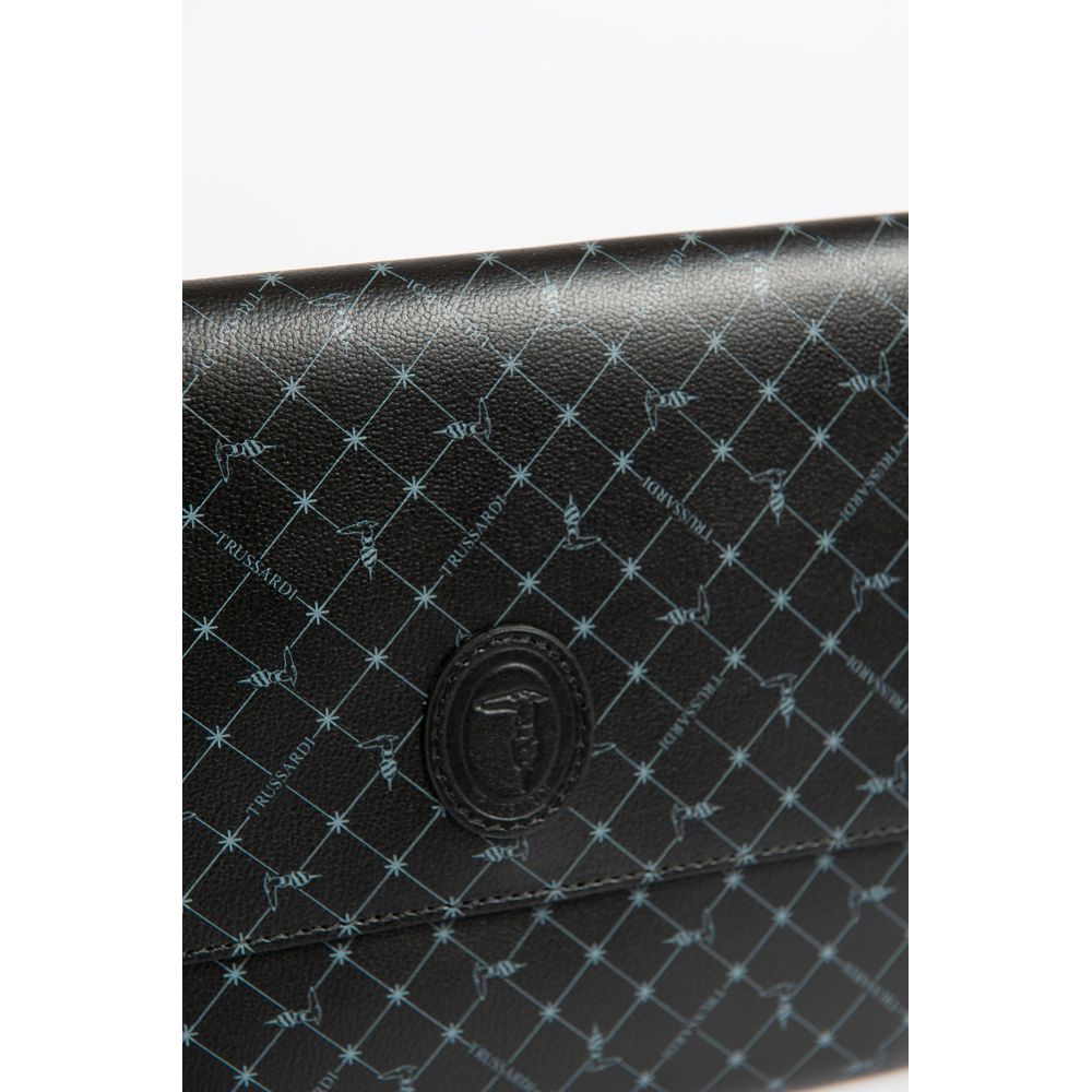 Trussardi Black Polyester Men Clutch - Zeiniez