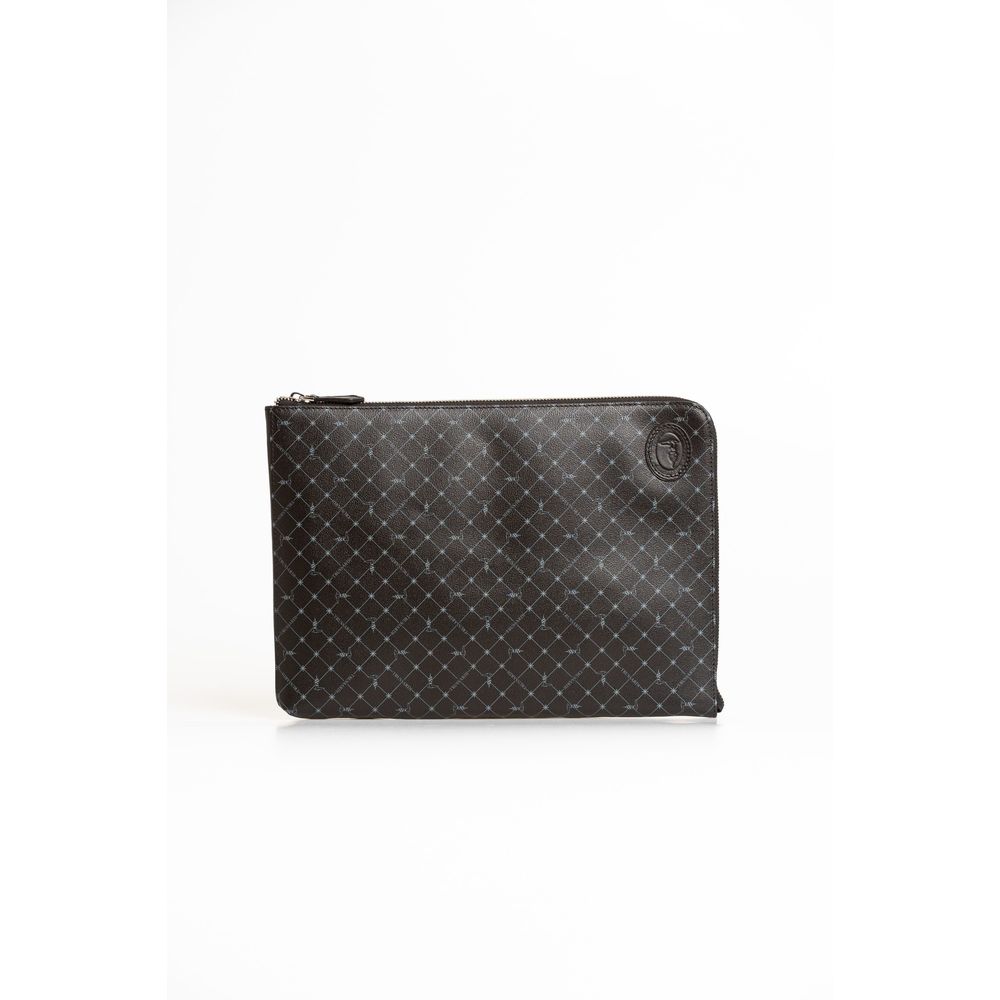 Trussardi Black Leather Men Clutch - Zeiniez