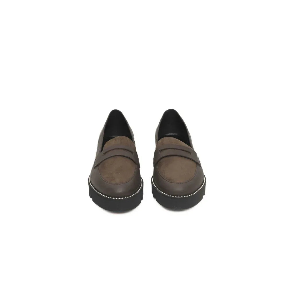 Cerruti 1881 Brown Cowhide Women Loafer - Zeiniez