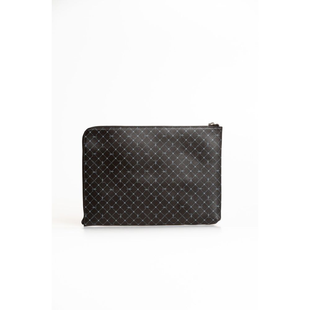Trussardi Black Leather Men Clutch - Zeiniez