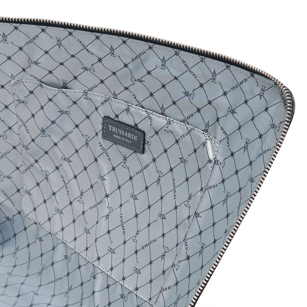 Trussardi Black Leather Men Clutch - Zeiniez