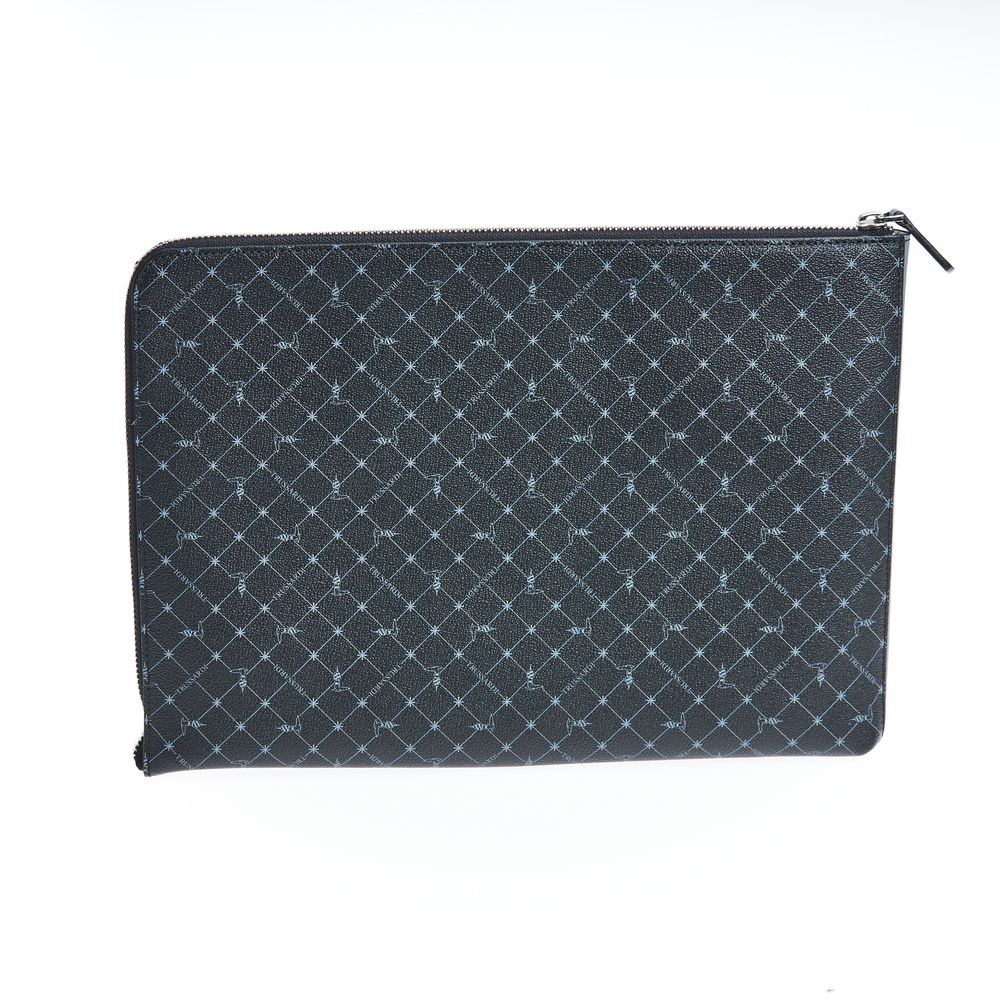 Trussardi Black Leather Men Clutch - Zeiniez