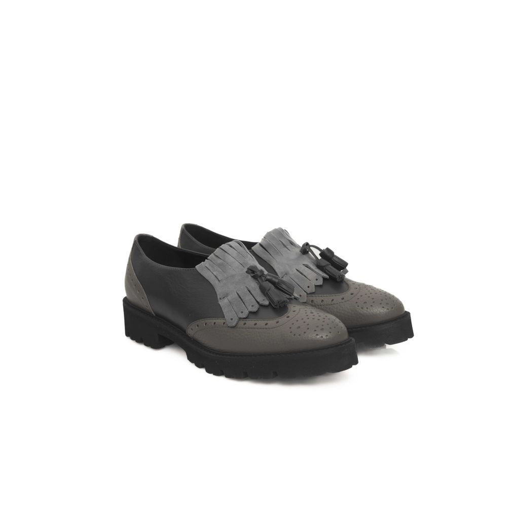 Cerruti 1881 Gray Cowhide Women Loafer - Zeiniez