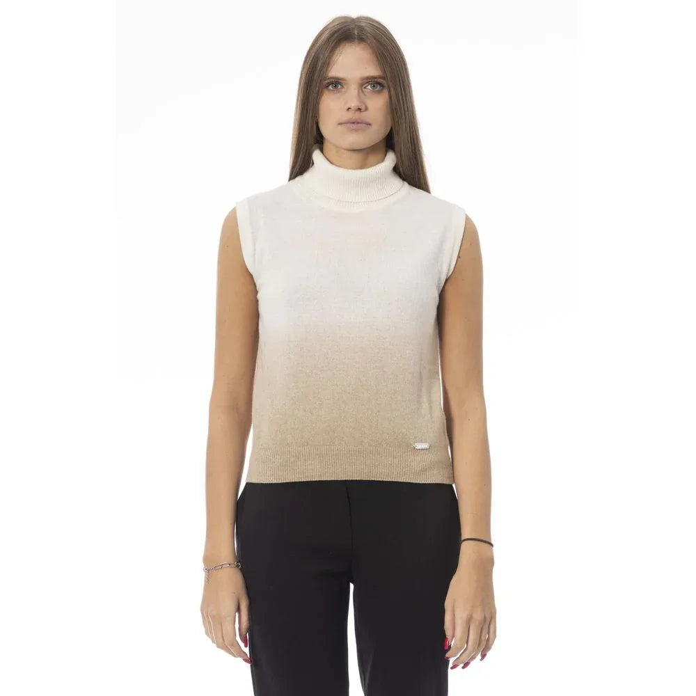 Baldinini Trend White Wool Women Sweater - Zeiniez