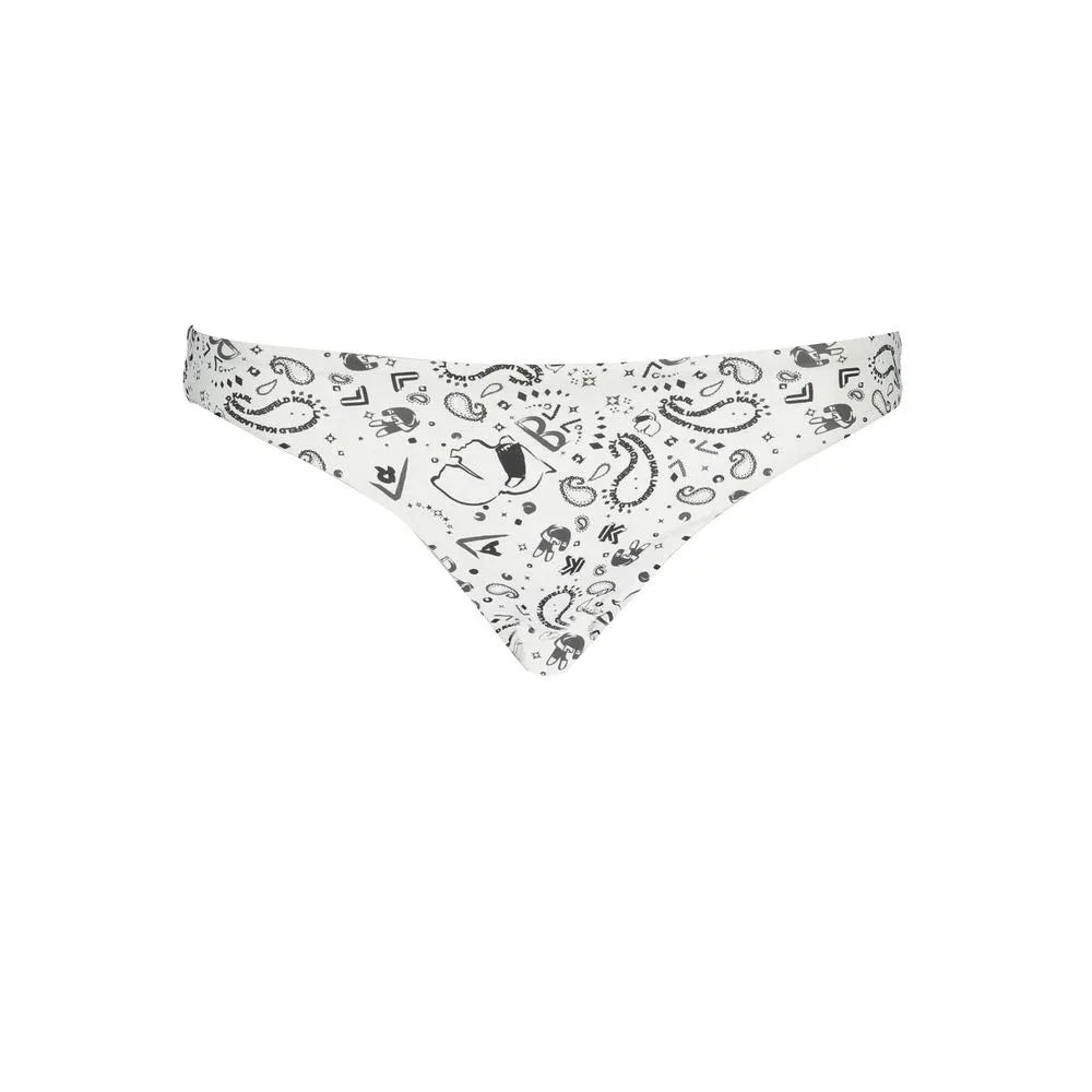 Karl Lagerfeld White Polyamide Women Swim Brief - Zeiniez