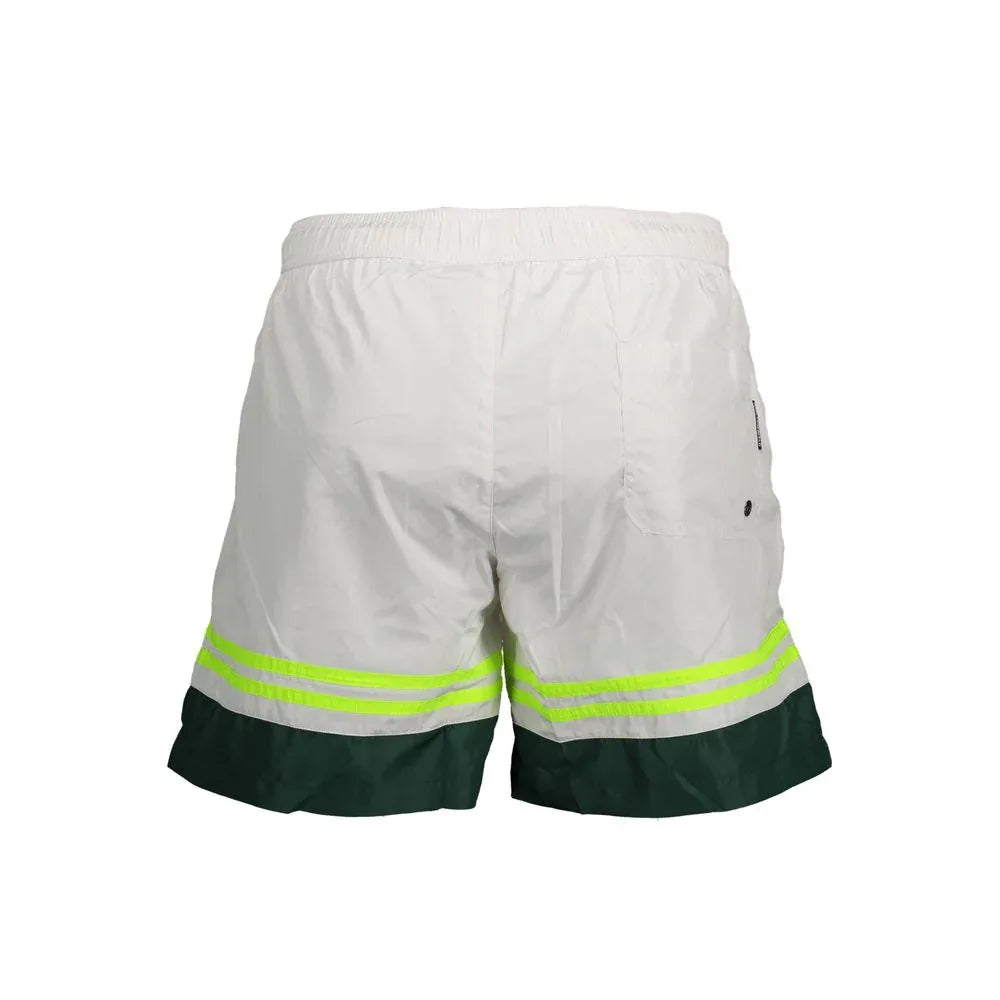 Karl Lagerfeld Bianco Polyester Men's Swim Boxer - Zeiniez