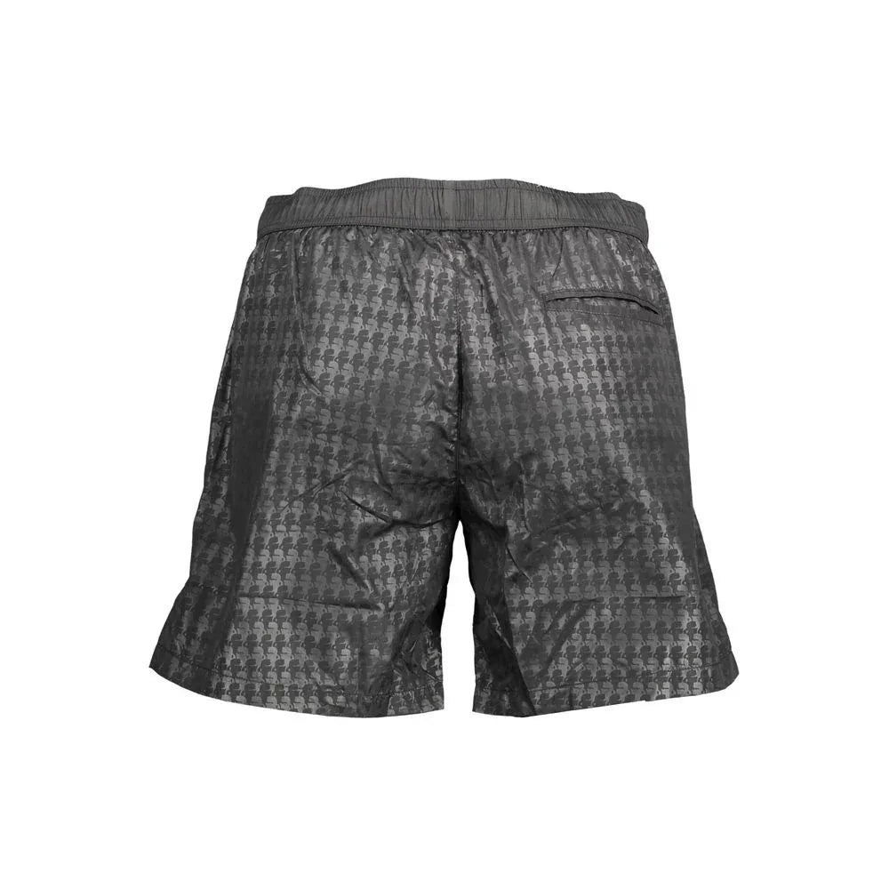 Karl Lagerfeld Black Polyester Men's Swim Boxer - Zeiniez