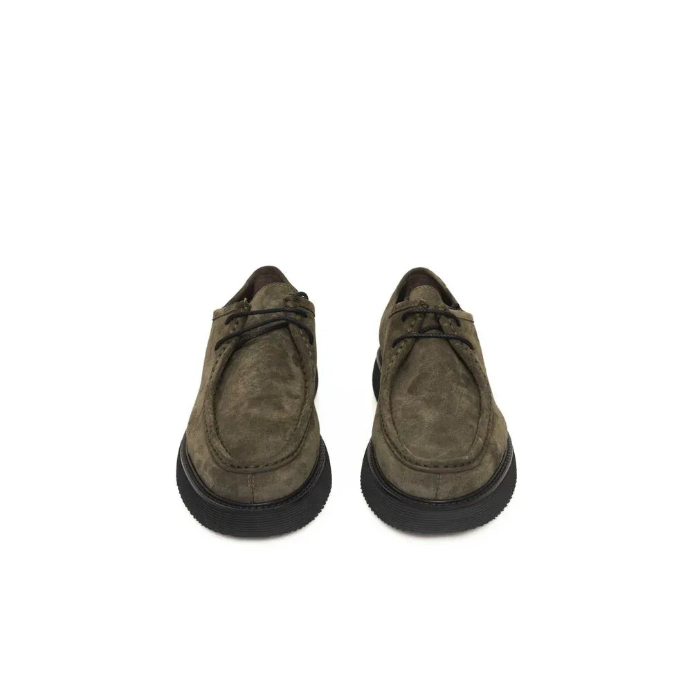 Cerruti 1881 Green Calfskin Men Derby Shoe - Zeiniez