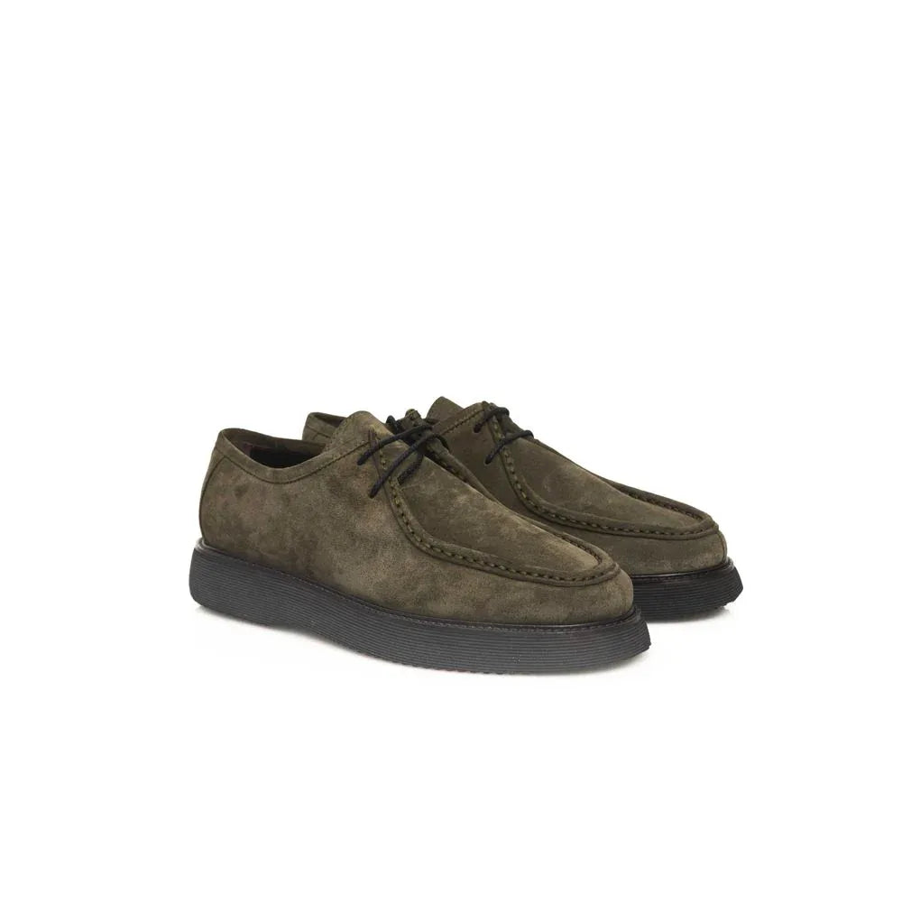 Cerruti 1881 Green Calfskin Men Derby Shoe - Zeiniez