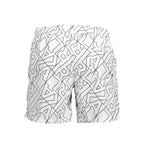 Karl Lagerfeld Bianco Polyester Men's Swim Boxer - Zeiniez