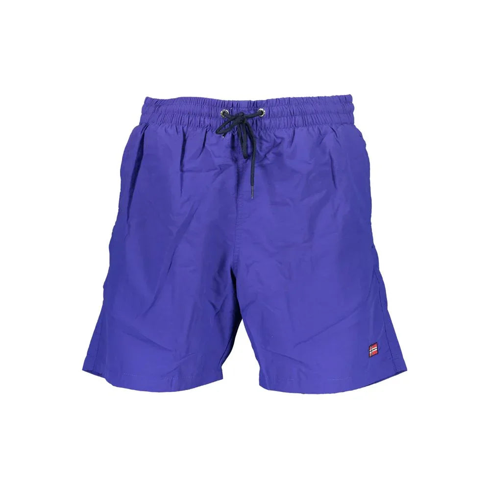 Norway 1963 Blue Polyamide Men's Swim Boxer - Zeiniez