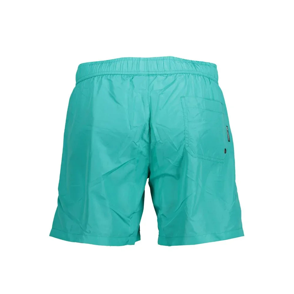 Karl Lagerfeld Verde Polyester Men's Swim Boxer - Zeiniez