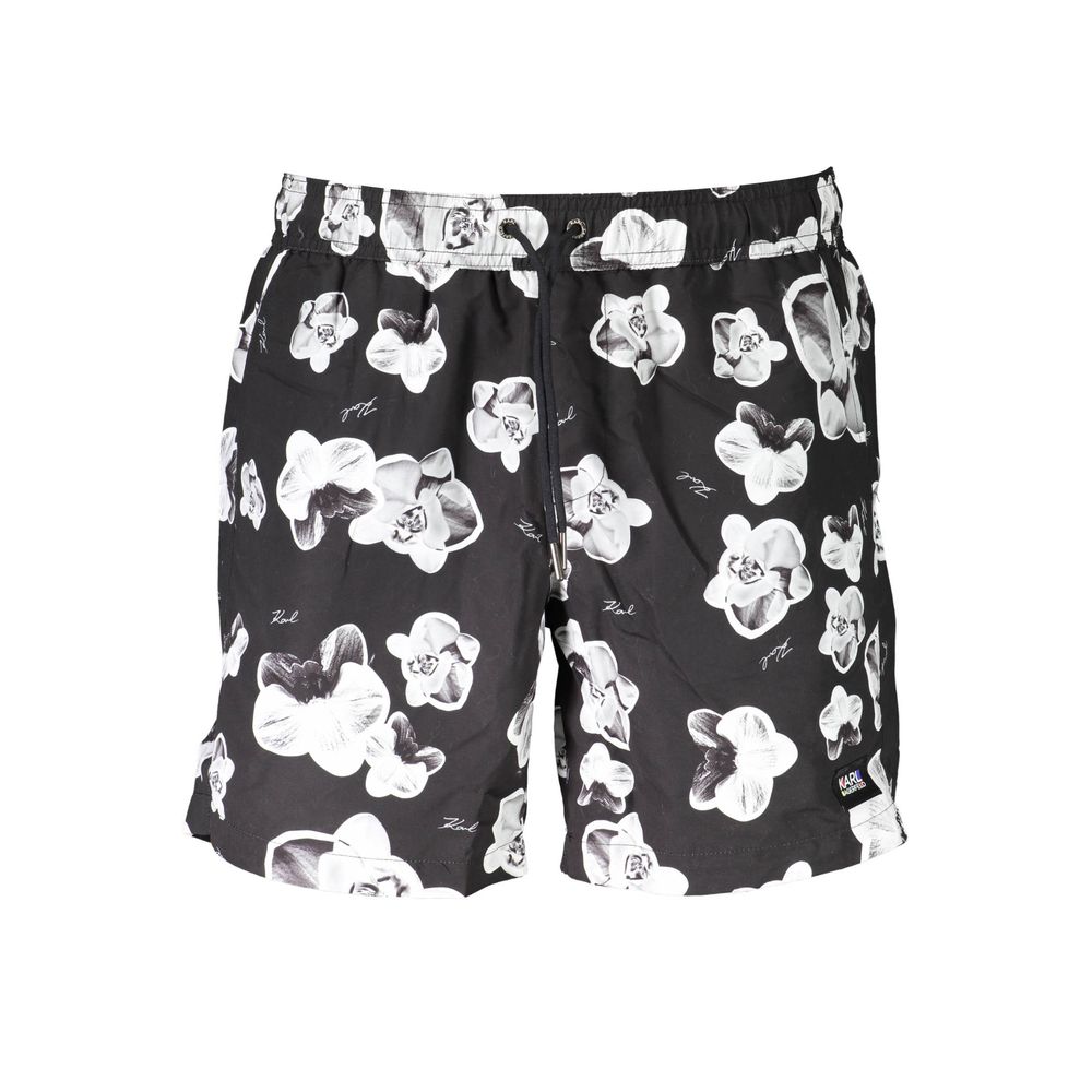 Karl Lagerfeld Nero Polyester Men's Swim Boxer - Zeiniez
