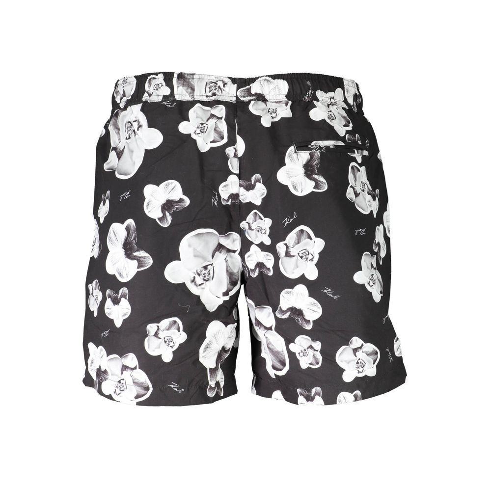 Karl Lagerfeld Nero Polyester Men's Swim Boxer - Zeiniez