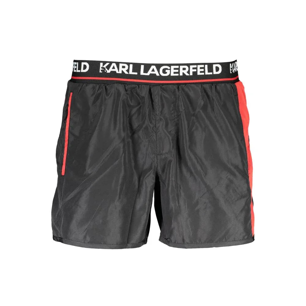 Karl Lagerfeld Nero Poliestere Mens Swim Boxer - Zeiniez
