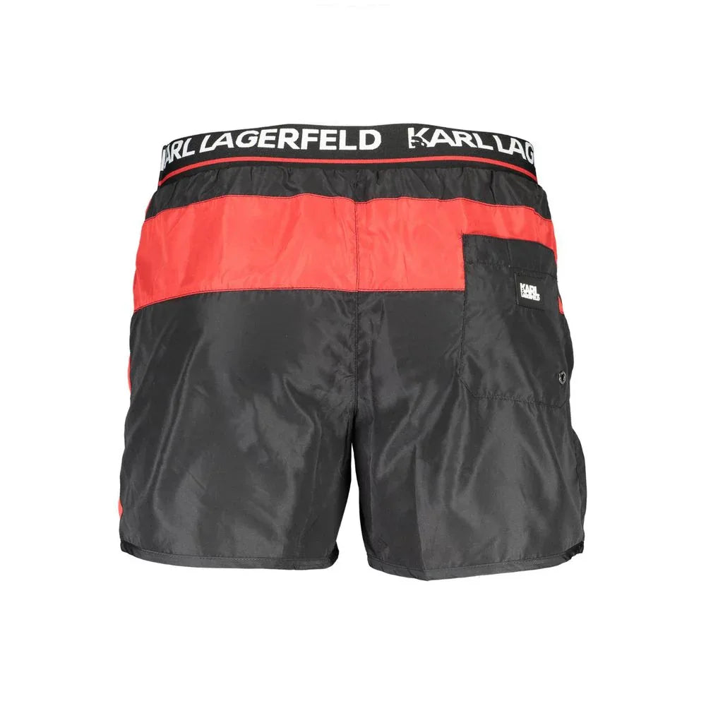 Karl Lagerfeld Nero Poliestere Mens Swim Boxer - Zeiniez