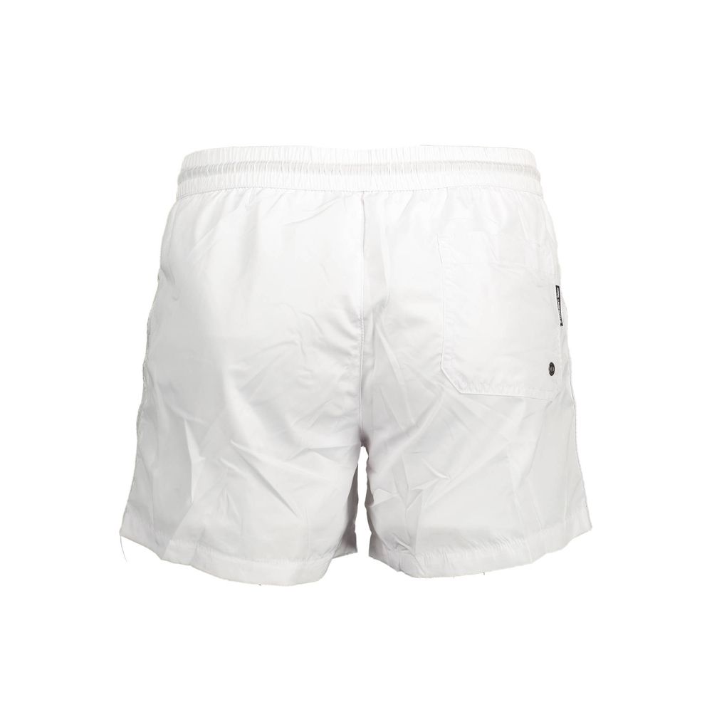 Karl Lagerfeld White Polyester Men's Swim Boxer - Zeiniez