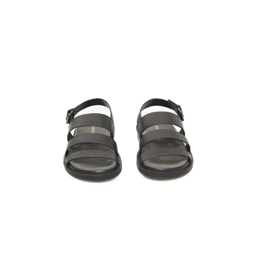 Cerruti 1881 Black Cowhide Men Sandal - Zeiniez