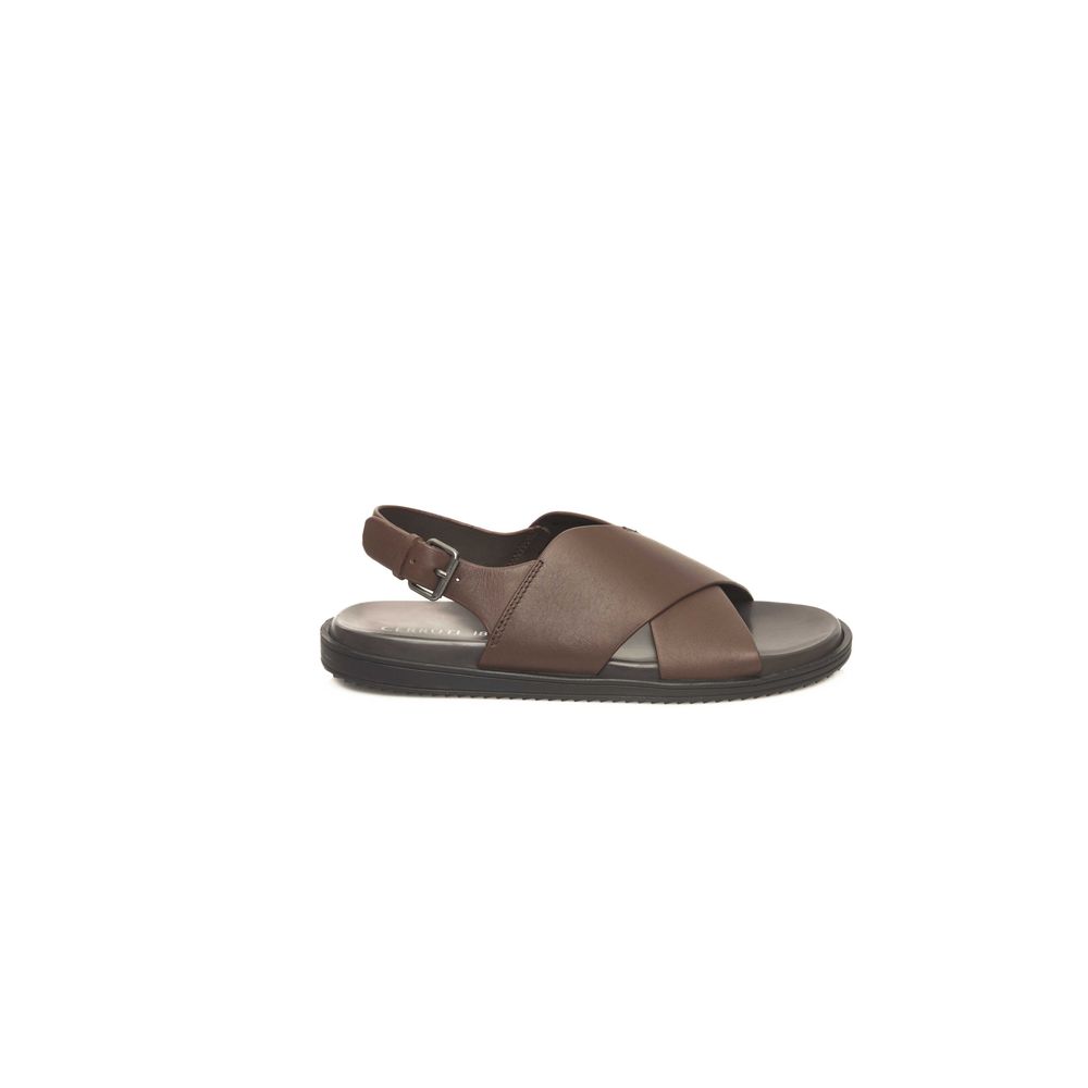 Cerruti 1881 Brown Cowhide Men Sandal - Zeiniez