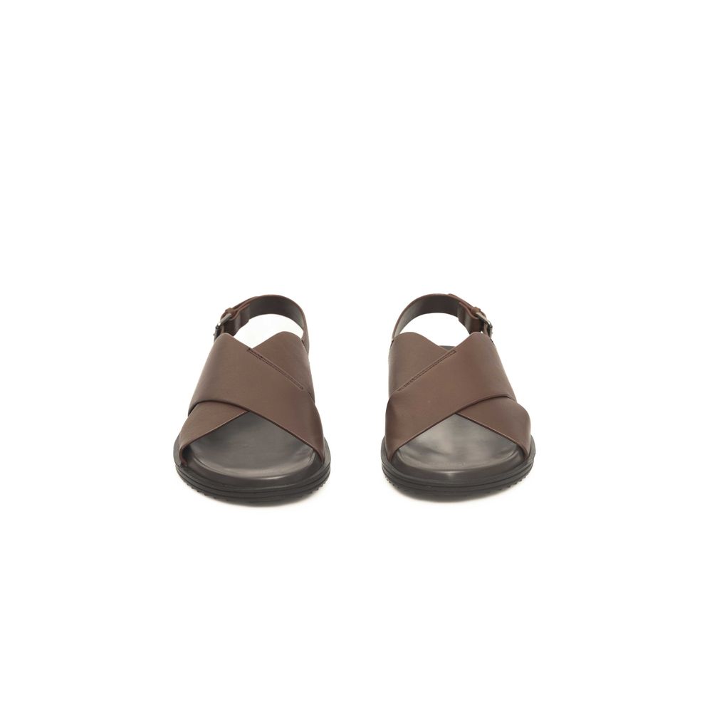 Cerruti 1881 Brown Cowhide Men Sandal - Zeiniez